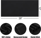 Kitinjoy 100% Cotton Waffle Weave Kitchen Towels, 12-Pack Super Soft and Absorbent Kitchen Dish Towels for Drying Dishes, Kitchen Hand Towels, 13 in x 28 in, Black