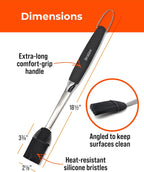Grill Basting Mop – Silicone BBQ Basting Brush for Cooking, Oil & Sauce Brush for Grilling, Heat-Resistant Baster Brush, Dishwasher Safe Grill Mop for BBQ, Smoking, Roasting