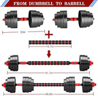 Adjustable-Dumbbells-Sets,Free Weights-Dumbbells Set of 2 Convertible To Barbell A Pair of Lightweight for Home Gym,Women and Men Equipment