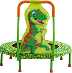 SSLine 36 inch Kids Small Baby Toddler Trampoline with No-Gap Spring Design, Mini Trampoline with Handle Bar and Safety Padded Cover, Indoor Outdoor Fun for Kids