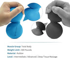 5BILLION Peanut Massage Ball - Double Lacrosse Massage Ball & Mobility Ball for Physical Therapy - Deep Tissue Massage Tool for Myofascial Release, Muscle Relaxer, Acupoint Massage (Black)