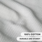 Artoid Mode 100% Cotton Light Grey Waffle Weave Kitchen Dish Cloths, 13x28 Inch Ultra Soft Absorbent Quick Drying Kitchen Dish Towels Set of 4