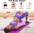 Renoj Resistance Bands, Yoga Starter Sets for Women and Men, 3 Set of Stretch Exercise Workout Bands for Booty Legs, Elastic Pilates Flexbands
