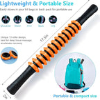 Muscle Roller Stick, Yoga Massage Roller Bar Fitness Beauty Tool for Athletes Relief Leg Back Pain (Orange)