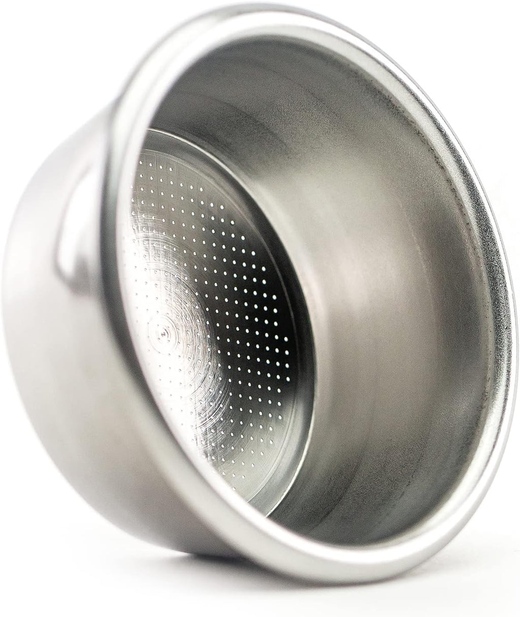 Crema Coffee Products 54mm Filter Basket | Double Shot Non-Pressurized Stainless Steel Basket | Compatible with Breville 54mm Portafilters | Precise Tapered Profile for Consistent Espresso Shots