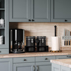 Yangbaga Ground Coffee Storage Container with Shelf, 2×63OZ 304 Stainless Steel Coffee and Sugar Container,Airtight Coffee Canisters with Scoop, Food Storage Jars for Kitchen,Nuts,Tea,Sugar