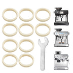 Felt Washer Replacement Compatible with Breville Espresso Machine Grinders,10 Pcs in a Pack Burr Coffee Grinder, Made of Wool, Strong Density and Durability