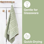 All-Clad Solid Kitchen Towel: Highly Absorbent - 100% Cotton, 17"x30" Towel for Cleaning & Drying Dishes, Glassware, or Countertops, 1-Pack, Fennel