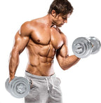 VIVITORY Fitness Dumbbells Set, Adjustable Weight Sets up to 11/22/44/66/110 lbs, with Metal Connecting Rod Used As Barbell, Chromed Weights, Hardcover Gift Box, Home Gym Work Out Training Equipment