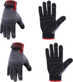 HANDLANDY Work Gloves for Men & Women, Utility Mechanic Working Gloves Touch Screen, Flexible Yard Work Gloves