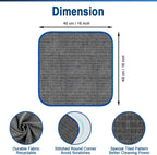 Airlab Microfiber Towels for Cars Wash Drying Auto Detailing, Highly Absorbent, Lint-Free, Streak-Free, All-Purpose Cleaning Cloths for Household, 16" x 16", Pack of 8, Grey