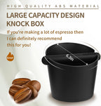 6.3Inch Knock Box Large Espresso Knock Box Shock-Absorbent Knock Box Espresso with Removable Knock Bar and Non-Slip Base Espresso Machine Accessories for Home/Office