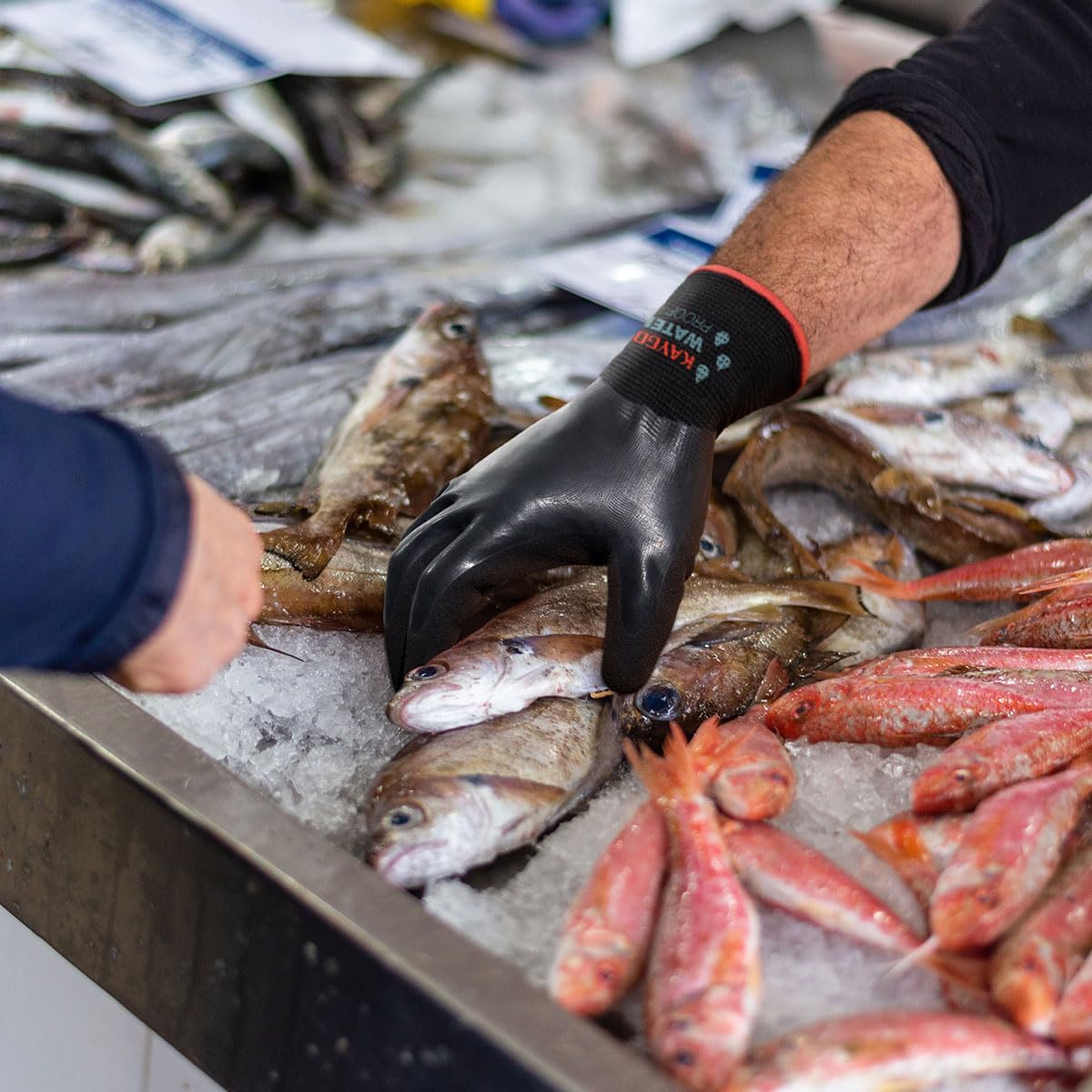 KAYGO Waterproof Work Gloves for Men and Women, Rubber Coated Non-slip Working Gloves for Garden, Outdoor Construction,3 pairs,Black,XL