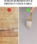 Light Gray Plastic Table Cover Protector, 24" x 48" Waterproof Easy Flat PVC Desk Pad Mat, 1.5mm Thick Rectangle Vinyl Table Top Protector for Dining Room Table, Office, Dresser