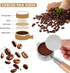 53.35mm Espresso Puck Screen, Stainless Steel Reusable Espresso Filters, 150μm, Bottomless Portafilter Filter Accessories for Espresso Portafilter Filter Basket