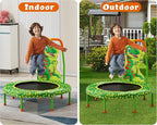 SSLine 36 inch Kids Small Baby Toddler Trampoline with No-Gap Spring Design, Mini Trampoline with Handle Bar and Safety Padded Cover, Indoor Outdoor Fun for Kids