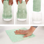 kimteny 12 Pack Dish Towels, 10x10 in Premium Dish Cloths, Super Absorbent Kitchen Towels Coral Velvet Dishcloths Nonstick Oil Fast Drying Washcloths (Pink-Green)