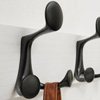 SKOLOO 39-Inch White Wood Coat Rack Wall Mount with 6 Triple Hooks - Ideal for Family Entrances, Classrooms, and Pet Supplies Storage - Perfect Coat Hooks for Wall