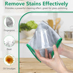 Glass Polishing Cloth Streak Free Miracle Cleaning Cloth Lint Free Microfiber Cleaning Rags for Glasses Kitchen Dish Mirrors Easy Clean, Pack of 6, 12" x 12"