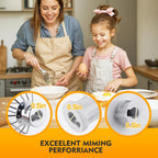 3-Piece Kit Attachments for KitchenAid Tilt-Head Stand Mixer, Accessories Stainless Steel K45WW Wire Whip, K45DH Dough Hook and K45B Coated Flat Blade Paddle with Scraper