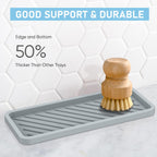 EG-SIPRO Kitchen Sink Organizer Tray,Sponge Holder for Kitchen Sink Bathroom Counter Tray Sponge Caddy Silicone Soap Holder for Soap dispenser, Bottle, Dishwashing Accessories(2-pack)