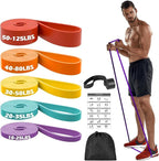 Zacro Resistance Bands, 6 Resistance Levels Pull Up Assistance Bands, Exercise Bands for Men&Women, Heavy Duty Resistance Band Set with Door Anchor, for Working Out, Muscle Training, Physical Therapy