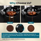 MHW-3BOMBER 51mm Coffee Distributor, Gravity Espresso Distribution Tool with Adaptive Height for Barista, Coffee Leveler for 51mm Portafilter, Black, Astra Distributor, T7019-OS