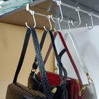 Adjustable Mug Holder Under Cabinet - Coffee Cup Holder with 8 Mug Hooks Under Shelf - White - Space Saving and Versatile