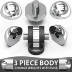 Synergee Cardio Hand Weights. Steel Hand Weights Dumbbell Set with Anti-Slip Silicone Finger Loop for Workout, Fitness, Training for Men and Women. Sold in Pairs. Available in 1lb, 1.5lb and 2lb Sets
