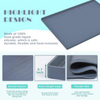 URMONA Waterproof Silicone Under Sink Mat 22'' x 22'' Shelf Liner for Kitchen and Bathroom, Cabinet and Counter Protector, Storage and Organizers, Litter Mat, Pet Cat Puppy Essentials(Light Grey)