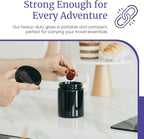 Infinity Jars, Premium Airtight Ultraviolet Glass Jar 250  ML (8.3 fl oz) Pack 3 Smell Proof, Antistatic, Light Blocking Container for Herbs, Coffee, Tea & Spices Durable, Travel-Friendly Storage