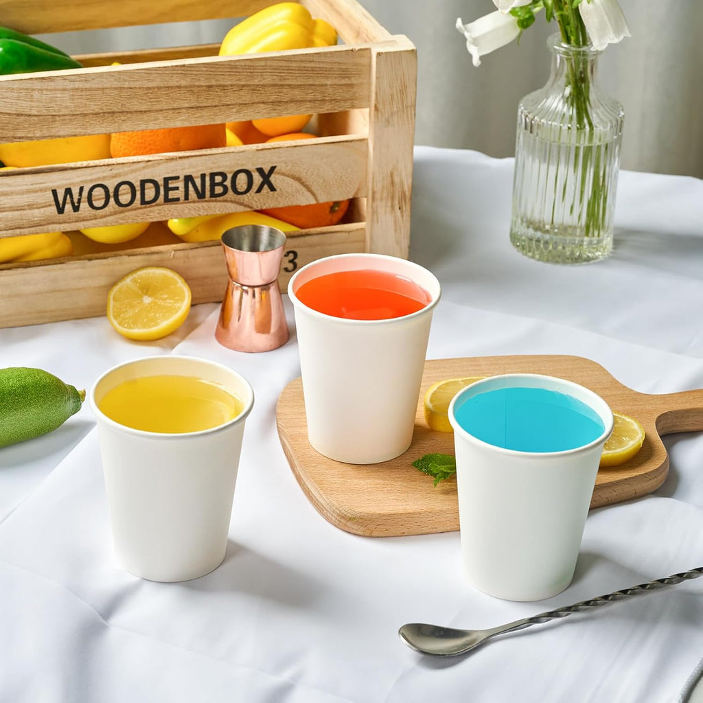 360 Count 8 oz Paper Cups, Disposable Paper Coffee Cups 8 oz,Hot Beverage Drinking Cups for Water Juice or Tea,Perfect for Office Home Party