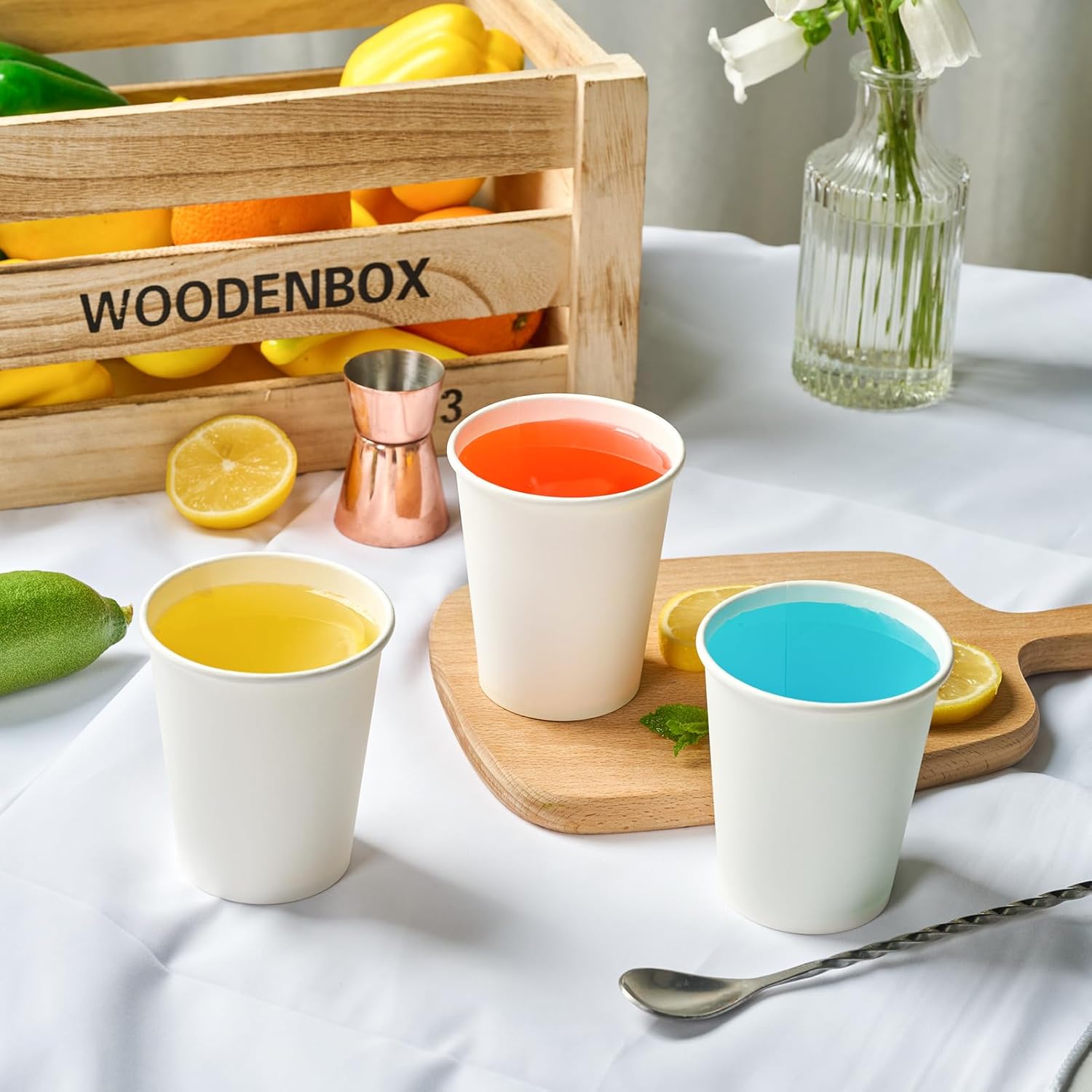 360 Count 8 oz Paper Cups, Disposable Paper Coffee Cups 8 oz,Hot Beverage Drinking Cups for Water Juice or Tea,Perfect for Office Home Party