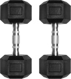 RitFit 5-650 LBS PVC Encased Hex Dumbbell Sets with Optional Rack for Home Gym, Hand weight with Chrome Handle for Strength Training, Workouts