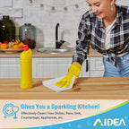 AIDEA Microfiber Cleaning Cloth White 50PK, Microfiber Towels for Cars, Lint Free Rags, Kitchen Towels Dusting Cloth, Bar Rags for Cleaning, Wash Cloth, Dish Cloths White, 11.5"x 11.5"