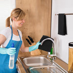 Kitinjoy 100% Cotton Waffle Weave Kitchen Towels, 4-Pack Super Soft and Absorbent Dish Towels for Drying Dishes, Kitchen Hand Towels, 13 in x 28 in, Black