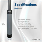 FEECCO Weighted Jump Rope - Heavy PVC Ropes with Metal Handles and Ball Bearings