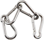 sprookber Stainless Steel Carabiner Spring Snap Hook - 304 Stainless Steel Heavy Duty Clips, Set of 4