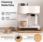 Ibyx Elegant Sliding Tray for Your Coffee Maker & Heavy Kitchen Appliances - Sturdy, Slides Easily from Under The Cabinet (Natural, 12”W x 16”D)