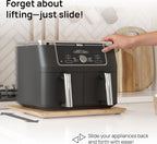 Ibyx Elegant Sliding Tray for Your Coffee Maker & Heavy Kitchen Appliances - Sturdy, Slides Easily from Under The Cabinet (Natural, 16" W x 13" D)