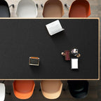 Black Plastic Table Cover Protector, 54" x 54" Waterproof Easy Flat PVC Desk Pad Mat, 1.5mm Thick Waterproof Vinyl Table Top Protector for Dining Room Table, Office, Dresser