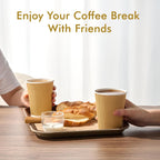 500 Pack 12 oz Paper Coffee Cups, Ripple Insulated Paper Cups, Hot Water Cups for Home, Office, Hotel, Meetings, Parties