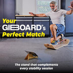 GIBBON SlackBoard - GiBoard Balance Board Kids & Adults - Slackline Balance Trainer - Slack Board Core Workout Equipment Home Gym Training - Standing Desk Exercise - Yoga, Agility, Pilates & More