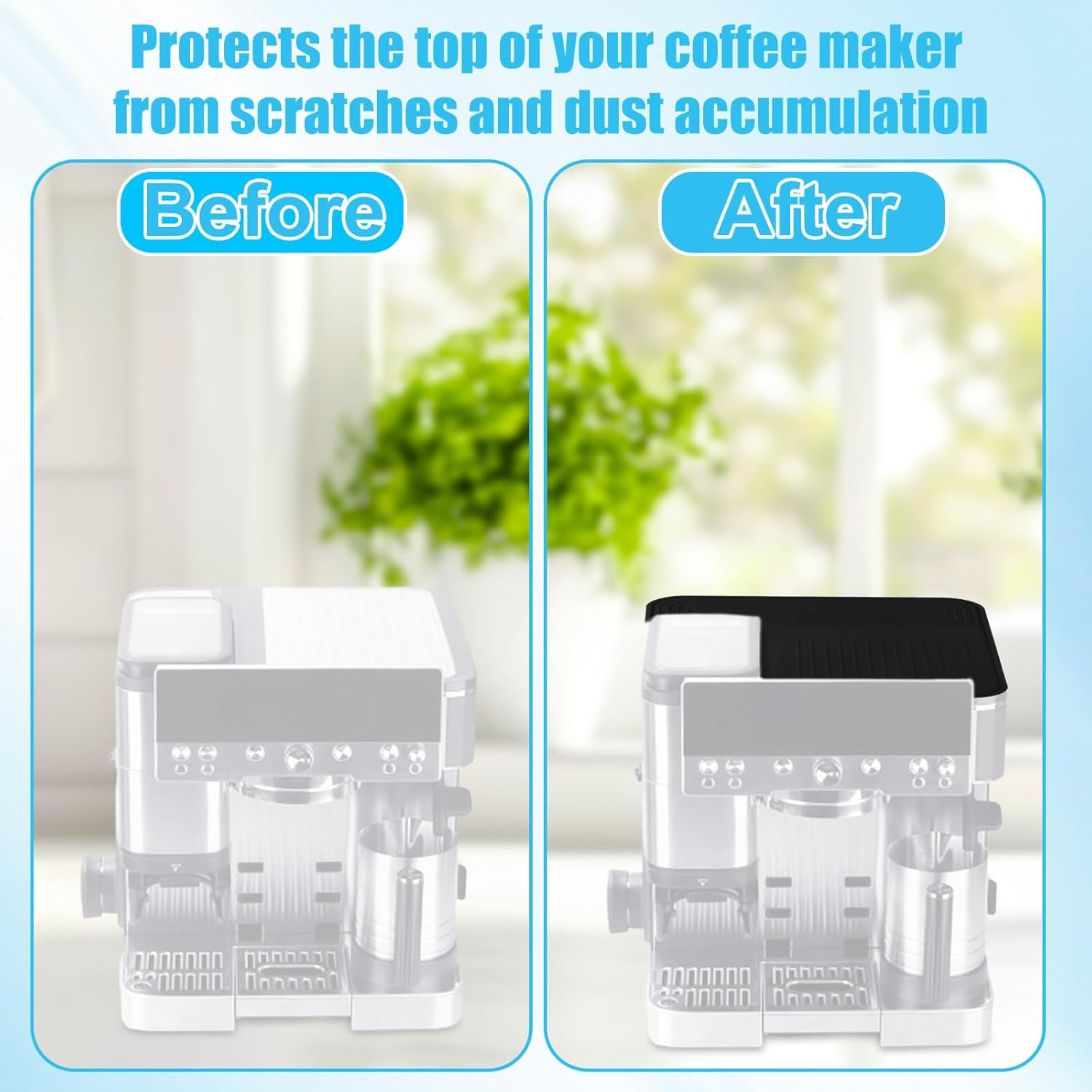 Top Mat for Ninja Luxe ES601 Espresso Coffee Machine, Silicone Top Pad Protector Anti-Slip Heat Resistant Waterproof Pad for Ninja Luxe Cafe Accessories