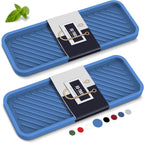 EG-SIPRO Kitchen Sink Organizer Tray,Sponge Holder for Kitchen Sink Bathroom Counter Tray Sponge Caddy Silicone Soap Holder for Soap dispenser, Bottle, Dishwashing Accessories(2-pack)