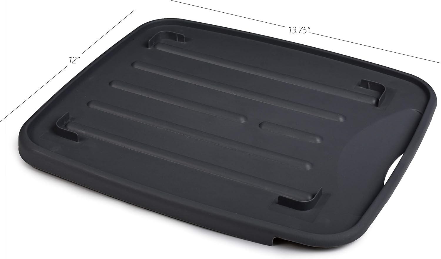 Masirs Pop-Up Collapsible Dish Drying Rack: Convenient Storage, Drains into Sink, Eight Large Plate Capacity, Sectional Cutlery and Utensil Compartment. Compact and Portable Design.