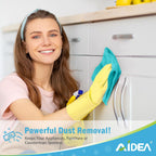 AIDEA Microfiber Cleaning Cloth-12PK, Soft Microfiber Towels for Cars, Absorbent Cleaning Rags, Lint-Free Streak-Free Wash Cloths for House, Kitchen, Window(12in.x12in), Blue