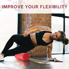 Yes4All Medium Firm Round PE Foam Roller 12, 18, 24, 36 Inches for Pilates, Yoga, Stretching, Balance & Core Exercises