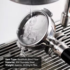 Backflush Inser, 54 mm Blind Filter, 304 Stainless Steel 54mm Backflush Insert, 2.13in Back Flush Blind Filter Basket, Backflush Filter Espresso for Espresso Machines, 1Pcs