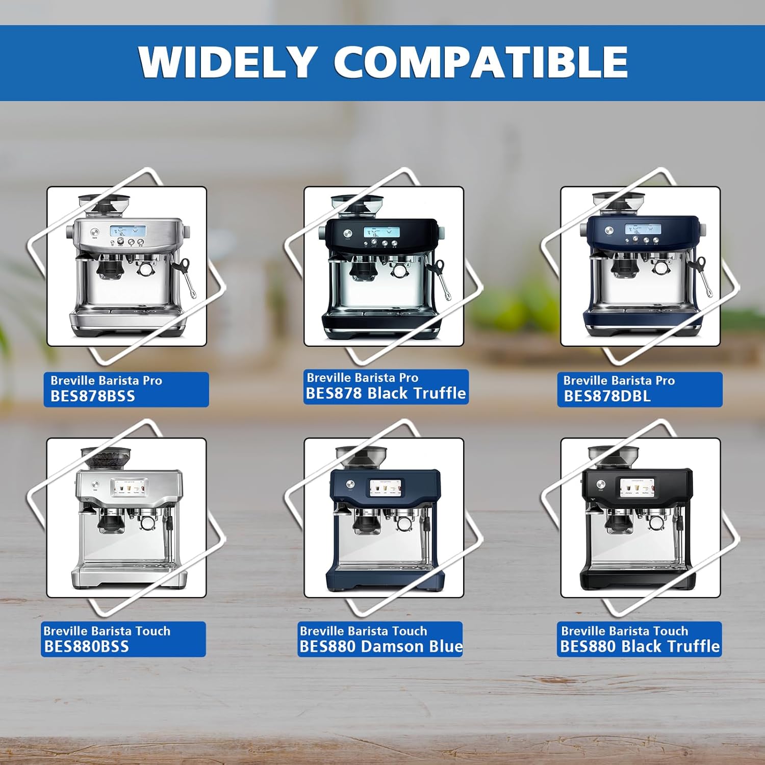 Replacement Water Filter for Breville Barista Touch Espresso Machine BES880, Barista Pro BES878, Oracle Touch BES990, Oracle BES980 & Dual Boiler BES920 Bambino ClaroSwiss Sage, 2 Pack, BES008WHT0NUC1